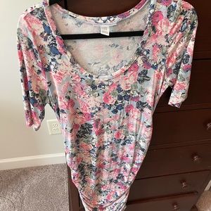 Motherhood Maternity Fitted Maternity Floral Dress